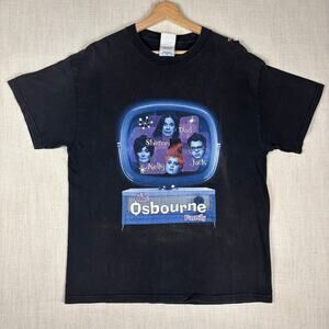Vintage The Osbourne Family Show 2002 MTV Y2K Ozzy Metal Large Band Tee